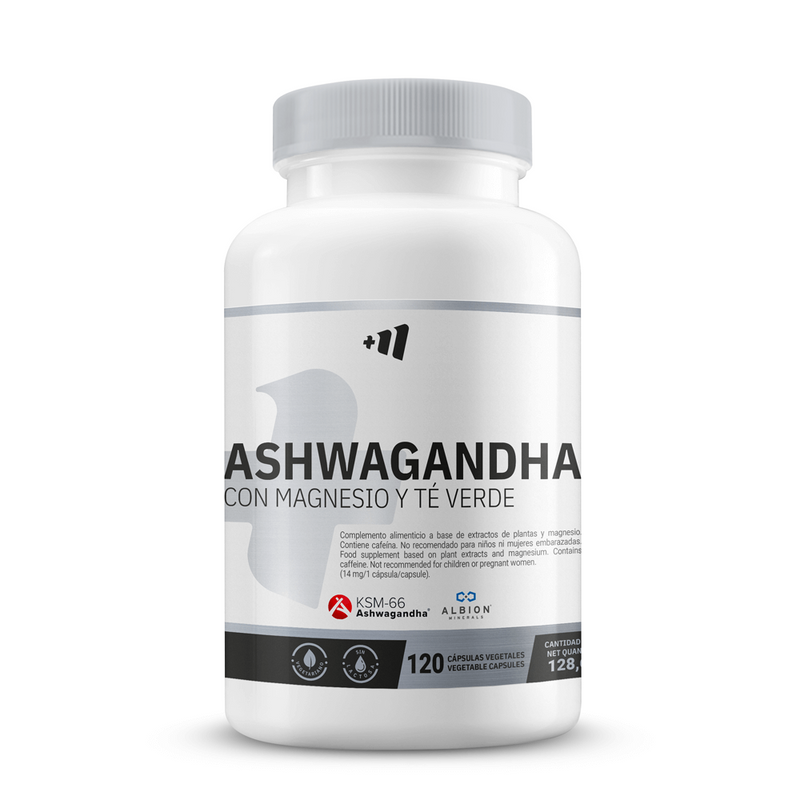 Ashwagandha KSM-666® con Magnesio Albion® y Te Verde de Masmusculo