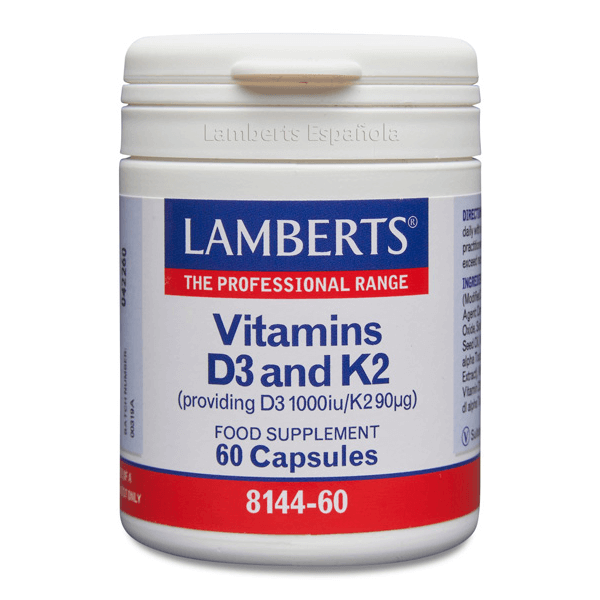Vitamina D3 + K2 (1000UI/90µg) de Lamberts