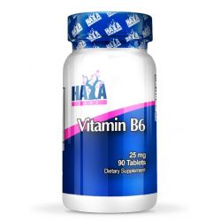 Vitamina B6 25mg - 90 tabletas [haya labs]