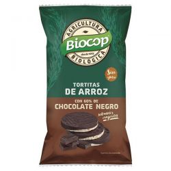 Rice cakes with black choco coverage - 100g