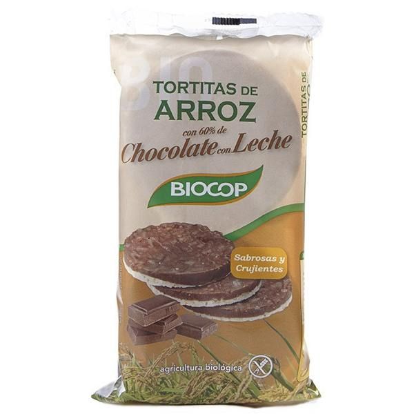 Tortitas de arroz con cobertura de chocolate con leche - 100g [biocop]