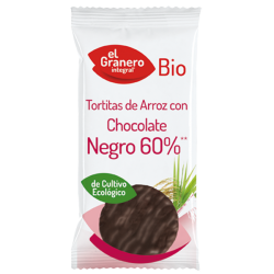 Tortitas de Arroz con Chocolate Negro Bio - 6 Unidades