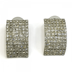 White square earrings