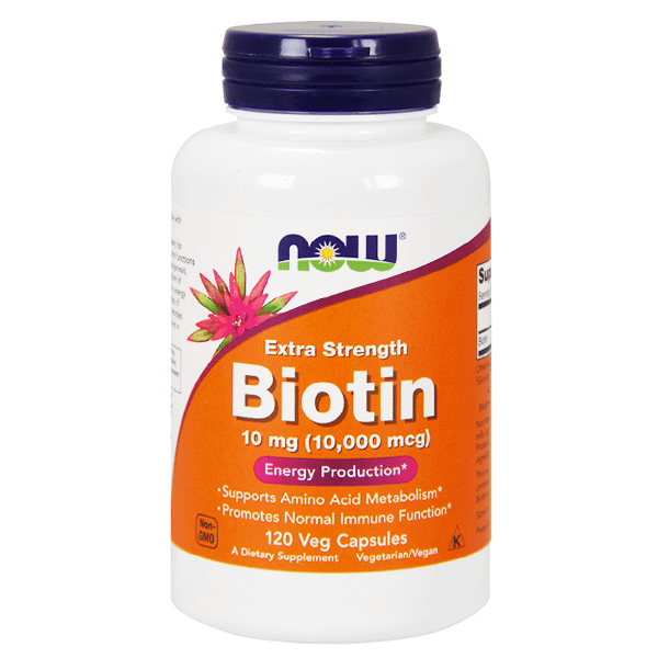 Biotina 10mg - 120 cápsulas vegetales [now foods]