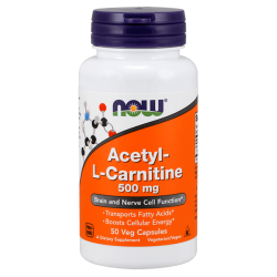 Acetil-L-Carnitina 500 mg - 50 Cápsulas Vegetales [Nowfoods]