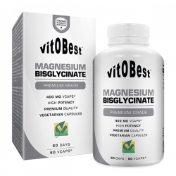 Magnesium Bisglycinate 400mg - 60 cápsulas vegetales [Vitobest]