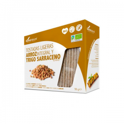 Tostadas Ligeras de Arroz Integral y Trigo Sarraceno Bio - 90g [Soria Natural]