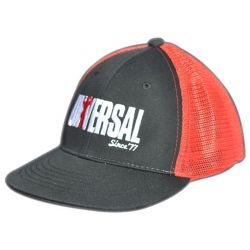 mesh hat black red 
