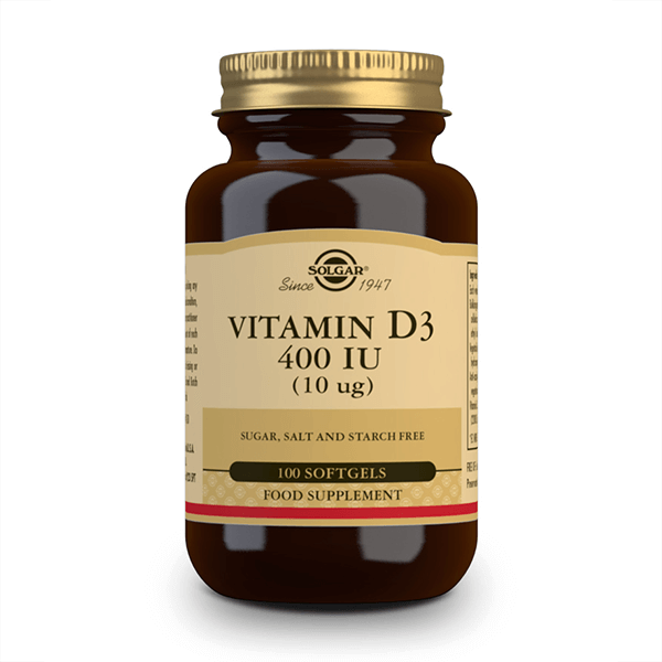 Vitamina D3 400 UI (10 mcg) - 100 Softgels