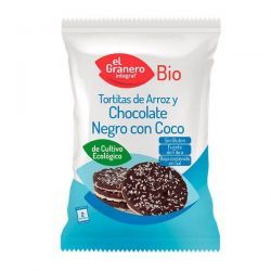 Rice pancakes with dark chocolate and organic coconut - 33g