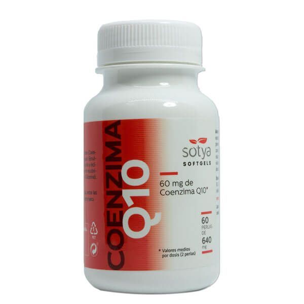 Coenzima Q10 de 60 softgels de la marca Sotya Health Supplements (Antioxidantes)