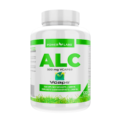ALC 500mg envase de 120 cápsulas vegetales de Power Labs (L-Carnitina)