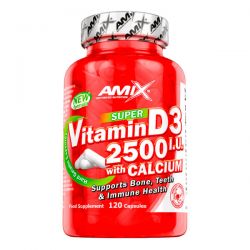 Vitamina D3 2500IU + Calcio - 120 Cápsulas