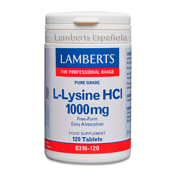 L-Lisina HCI 1000mg- 120 Tabletas
