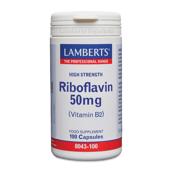 Riboflavina 50mg - 100 Cápsulas