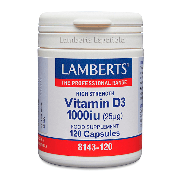 Vitamina D3 1000IU - 120 Cápsulas