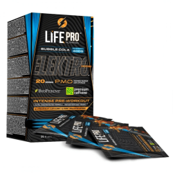 Elektro envase de 20x20g de LifePRO complemento alimenticio de pre entreno