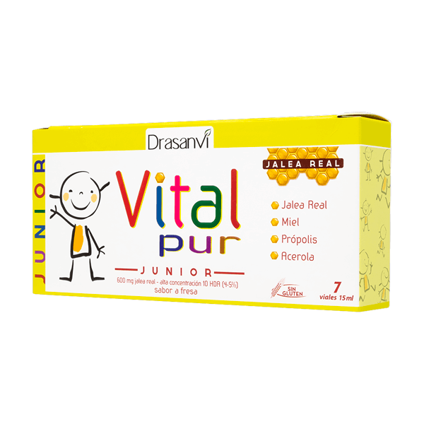 Vitalpur Junior envase de 7 viales hecho por Drasanvi - vitalidad y energia