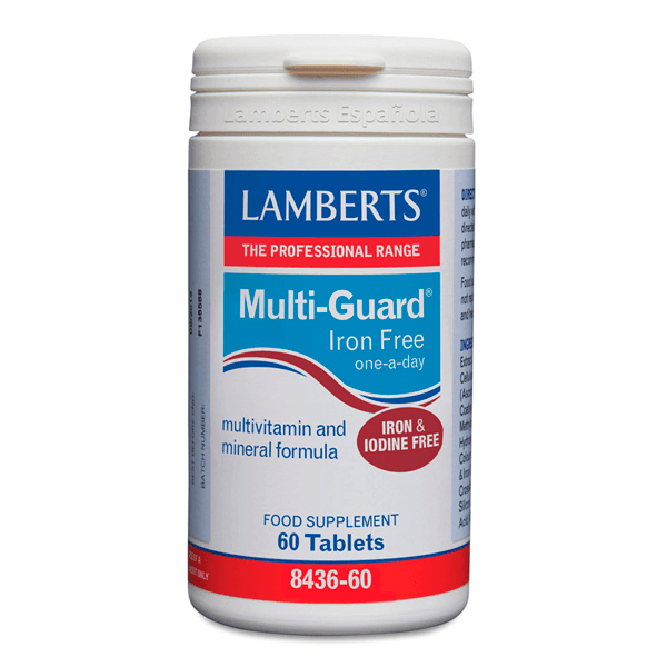 Multi-Guard sin Hierro ni Yodo bote de 60 tabletas por Lamberts de la sección complejos multivitaminicos