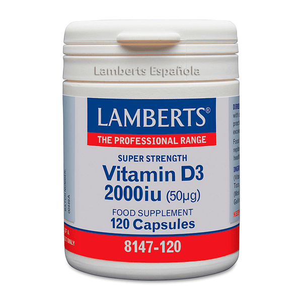 Vitamina D3 2000UI bote de 50 µg por Lamberts