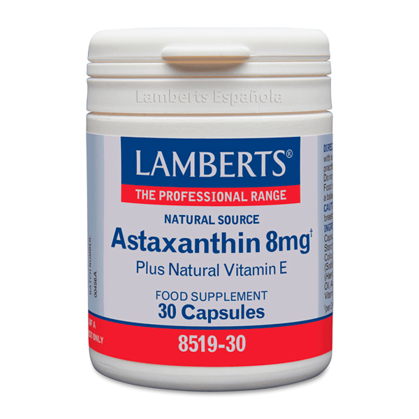 Astaxantina 8mg de 30 cápsulas en la categoría antioxidantes de la marca Lamberts