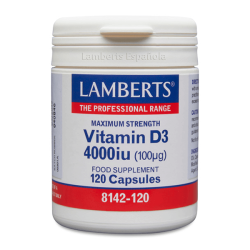 Vitamina D3 4000IU en 120 cápsulas por Lamberts