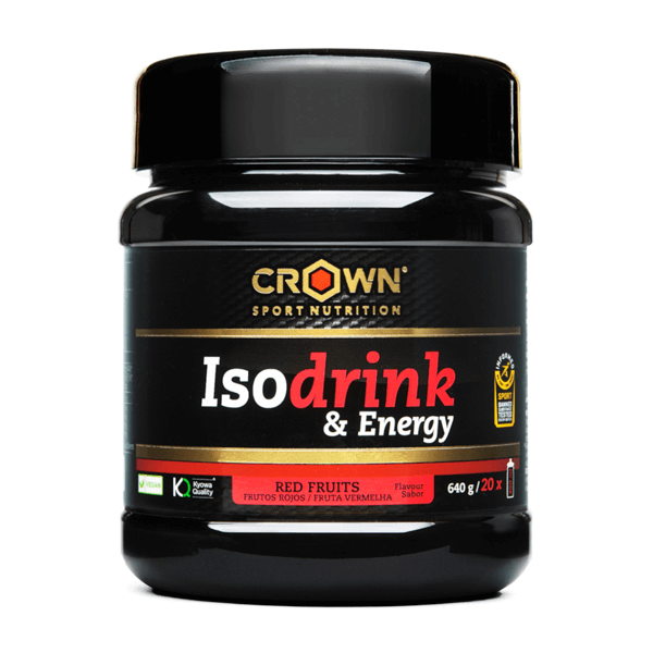Isodrink & Energy en bebida isotónica complemento alimenticio de energéticos de la marca Crown Sport