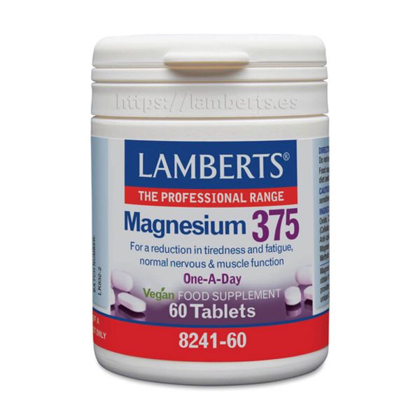 Magnesio 375mg - 60 Tabletas [Lamberts]