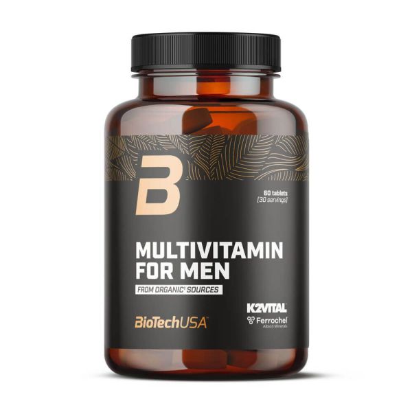 Multivitamin for Men envase de orgánico de Biotech USA de la sección complejos multivitaminicos