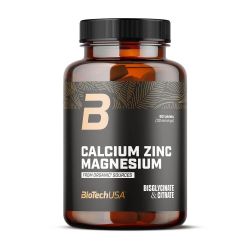 Calcio, Zinc y Magnesio presentación de orgánico por Biotech USA suplemento de minerales
