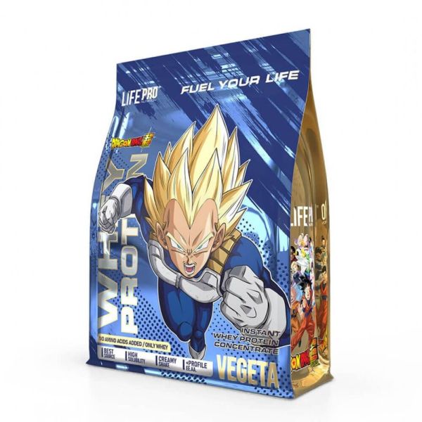 Whey Protein Dragon Ball Super Edición Limitada Vegeta envase de 900g de la categoría proteina de suero whey por LifePRO