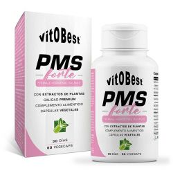 PMS Forte envase de 60 cápsulas del fabricante VitoBest en la sección de especial mujer