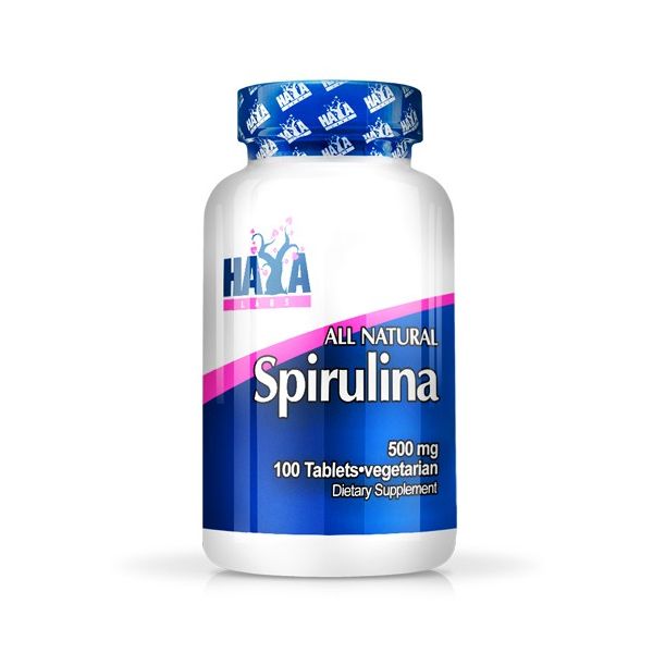 Espirulina Natural 500mg - 100 tabletas vegetales [Haya Labs]