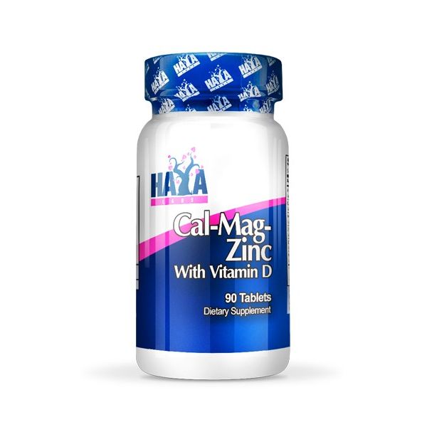 Calcio Magnesio y Zinc con Vitamina D - 90 tabletas [Haya Labs]