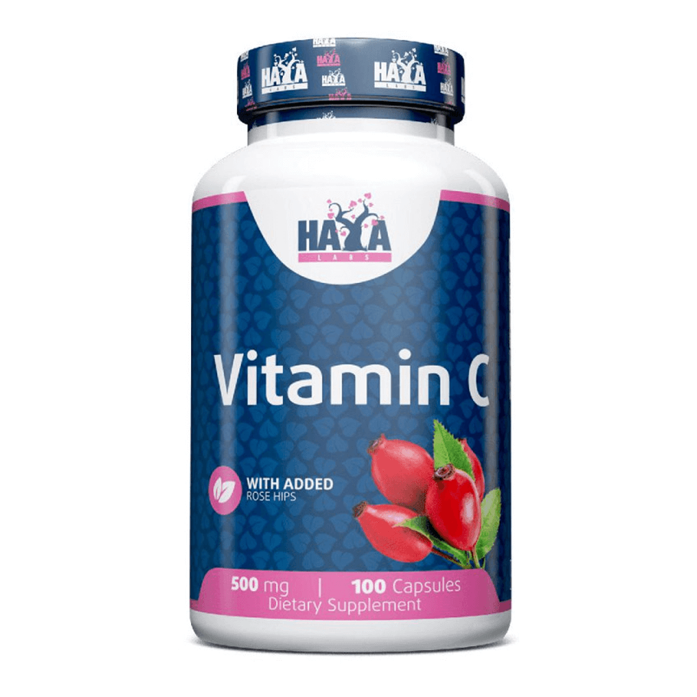 Vitamina C con Rose Hips 500mg de Haya Labs