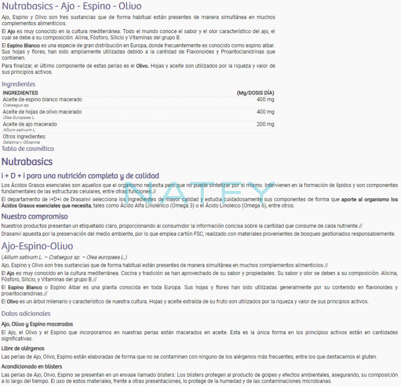 Info nutricional